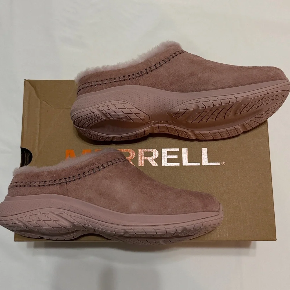 Merrell Encore Ice 5 Women's Mules with Fur Rose Fonce 8.5 NIB - Picture 8 of 8